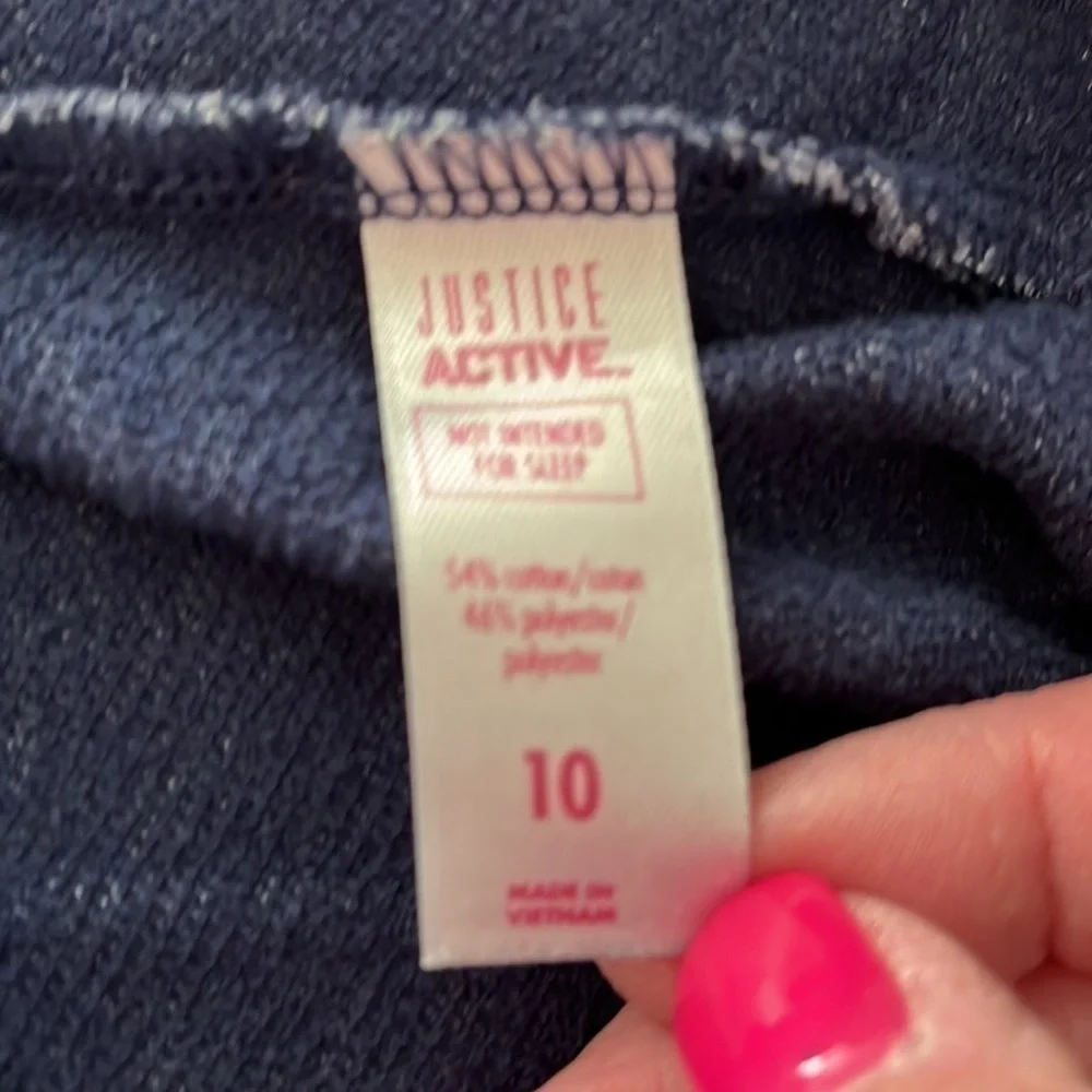 Justice Active Girl’s blue and pink joggers size 10 EUC